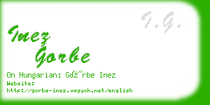 inez gorbe business card